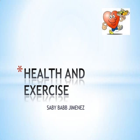 Health and exercise ingles | PPTX