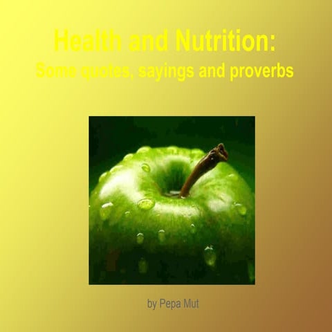 Health and nutrition quotes ppt