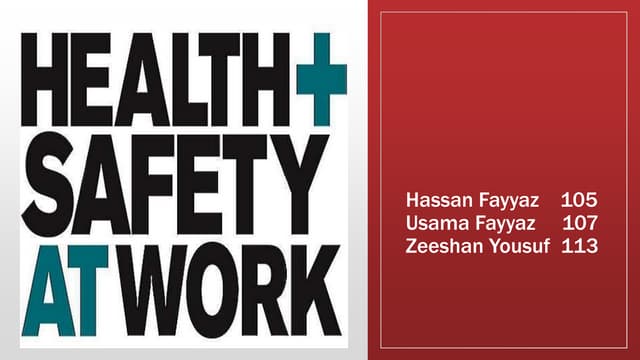 Health and Safety at Work