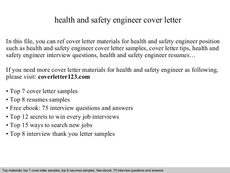 Health and safety engineer cover letter