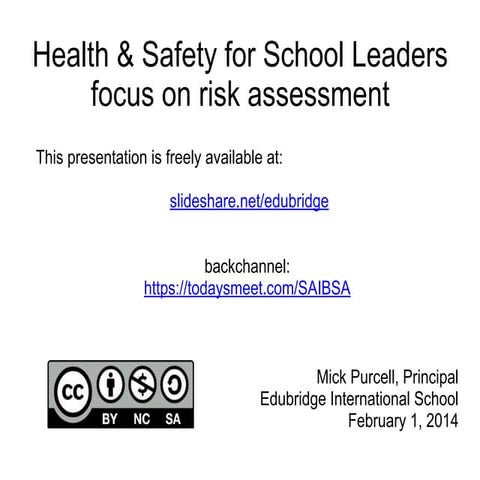 Health and safety for school heads saibsa