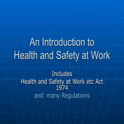 Health And Safety Induction