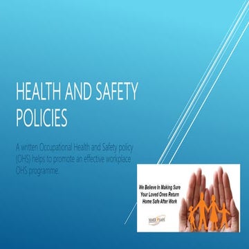 Health and Safety Policies