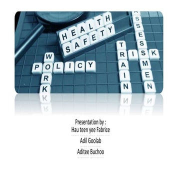 Health and safety presentation