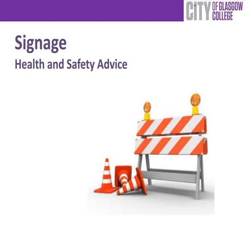 Health and Safety Signage