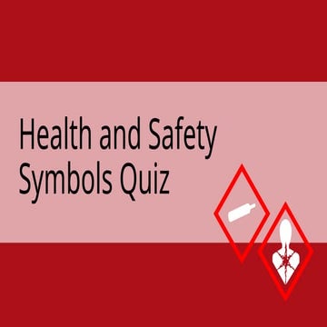 Health and Safety Symbols Quiz Presentation in Colorful Illustrative Style