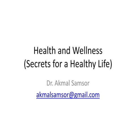 Health and Wellness 