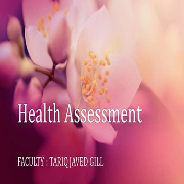 Health assessment
