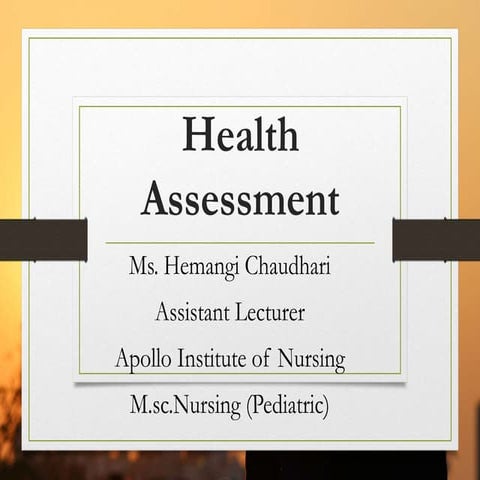 Health assessment