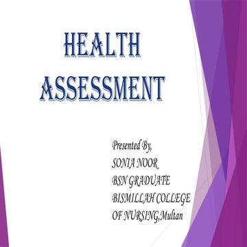health assessment presentation for post RN 1