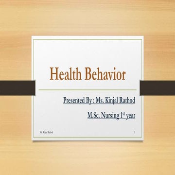 Health Behavior Pptx