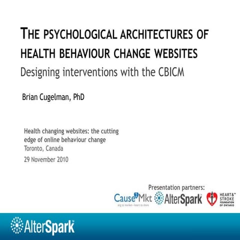 Psychological architectures of health behaviour change websites