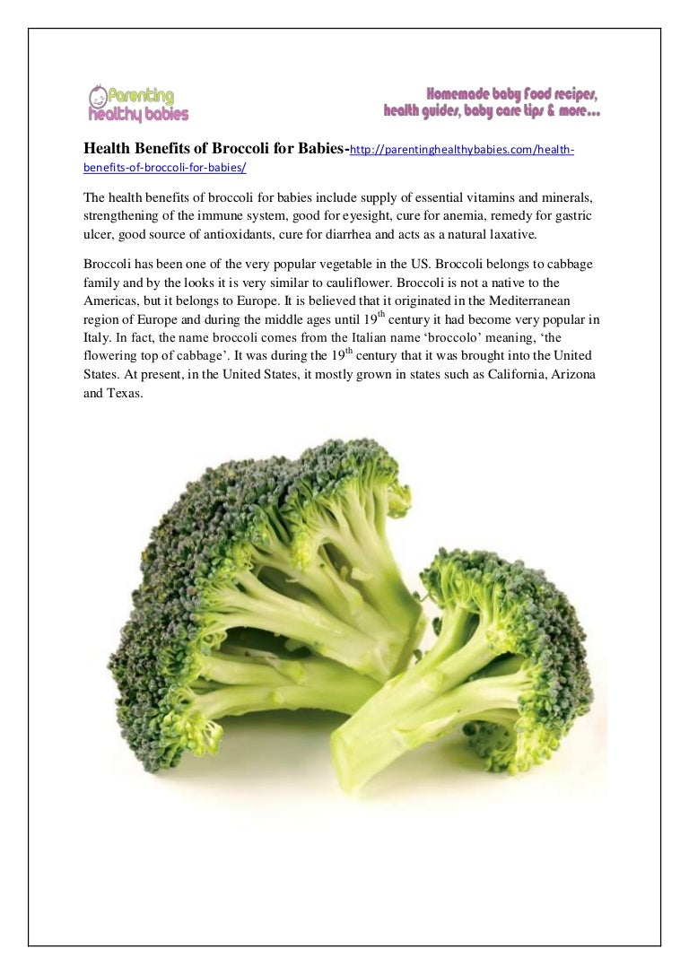 broccoli good for baby