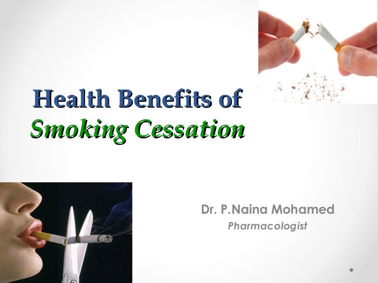 Health benefits of smoking cessation