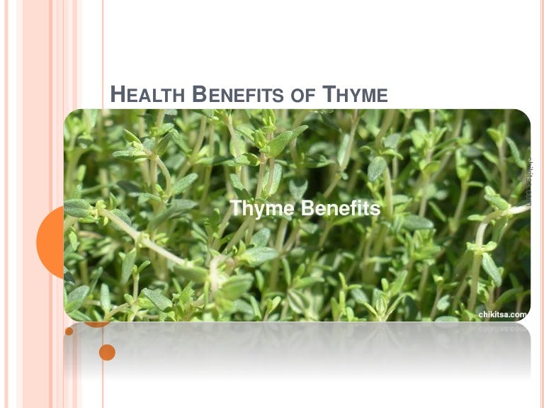 Health benefits of thyme