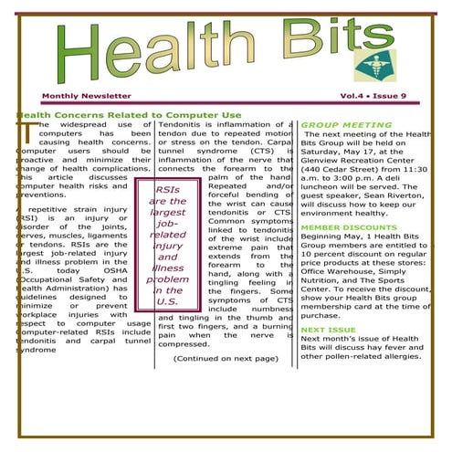 Health bits newsletter