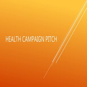 Health campaign pitch