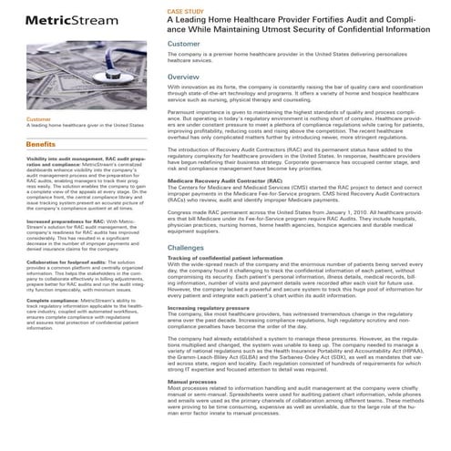 Healthcare Audit Compliance 