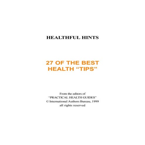 14 health tricks you should know about your body | DOCX