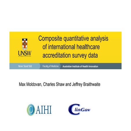 Composite quantitative analysis of international healthcare accreditation survey data