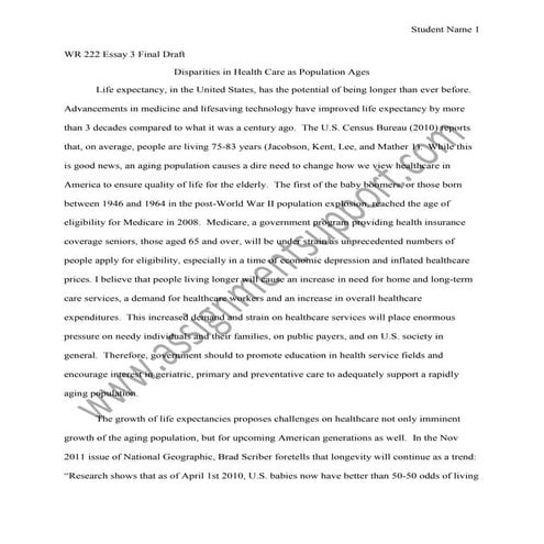 Healthcare  causal  essay sample from assignmentsupport.com essay writing ser...