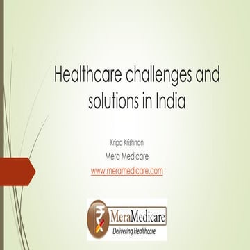 Healthcare challenges & solutions in india