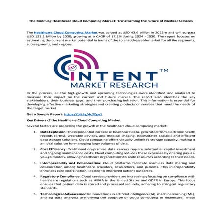 Healthcare Cloud Computing Market Size, Share Growth 2030