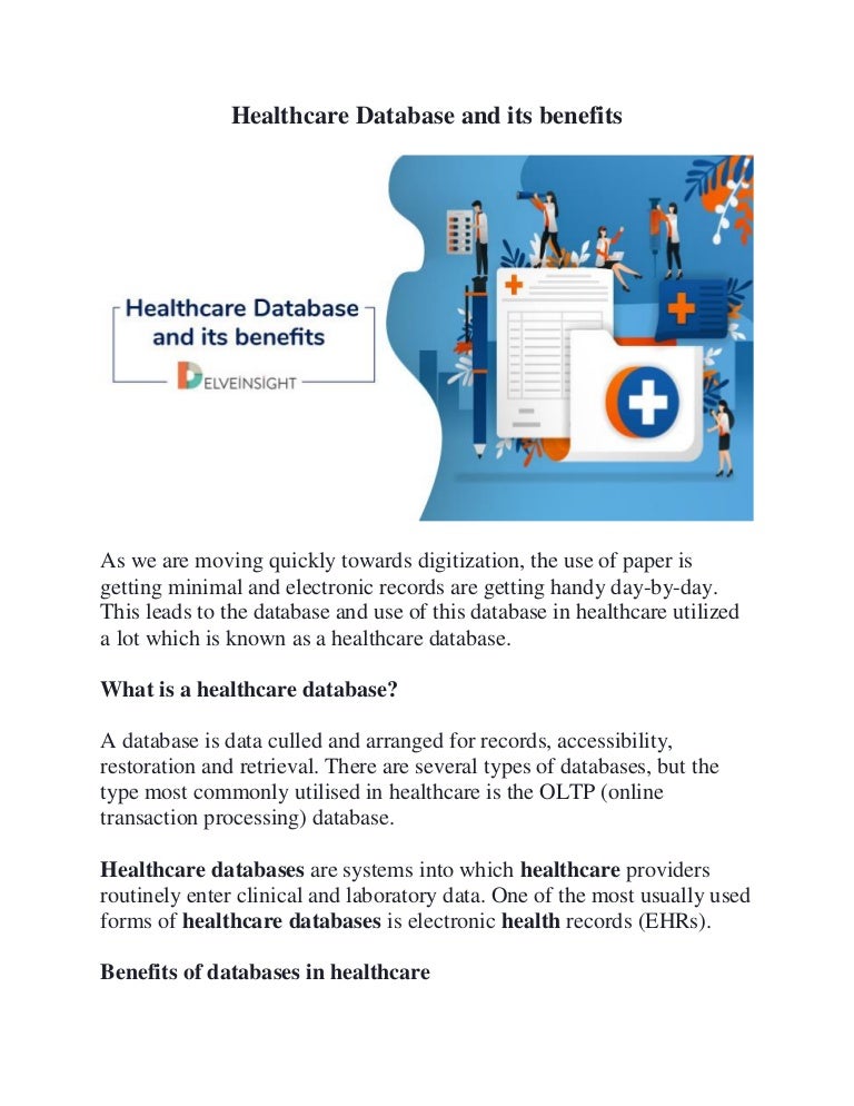 what are databases in healthcare