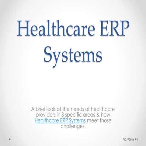 Healthcare ERP Systems
