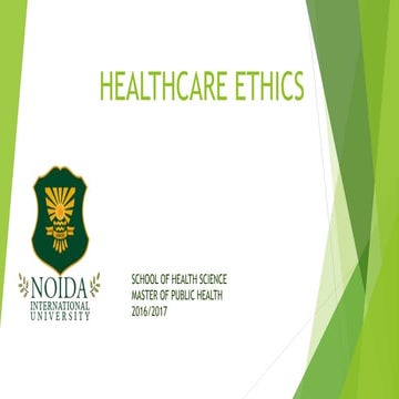 Healthcare Ethics 