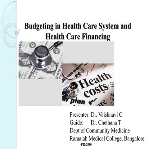 Health care finance and budget