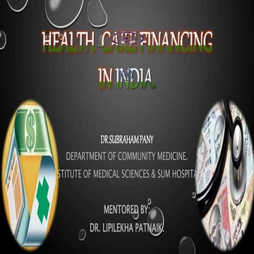 Health care financing in India