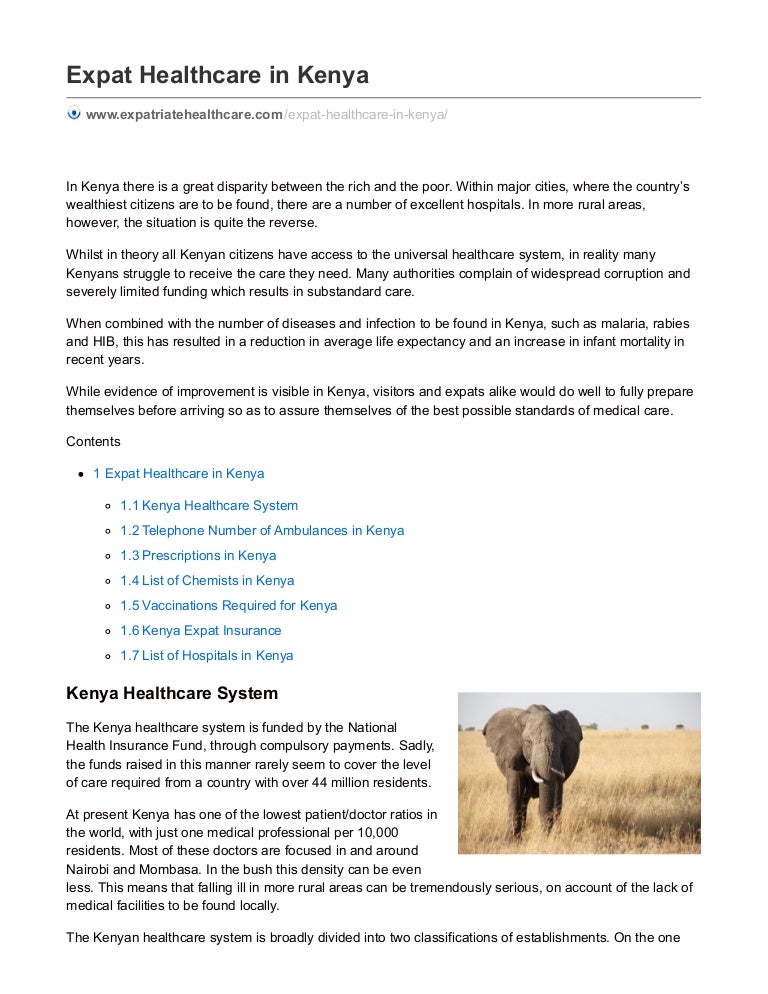 Healthcare in Kenya All you need to know as an Expat!