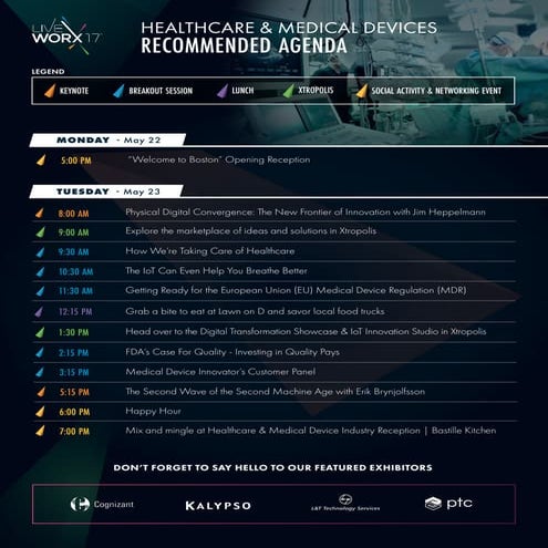 Healthcare & Med Device - LiveWorx Recommended Agenda