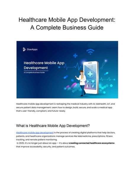 How to develop a healthcare app | PDF