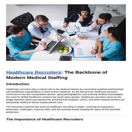 Healthcare Recruiters The Backbone of Modern Medical Staffing.pdf