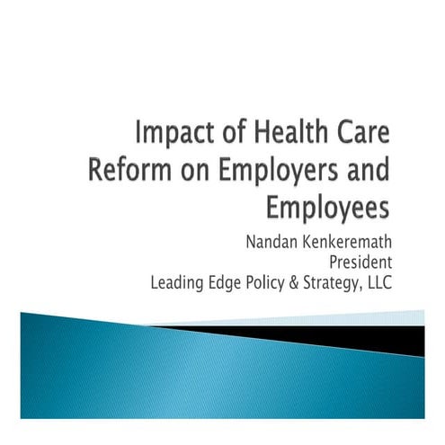 Health Care reform and employers