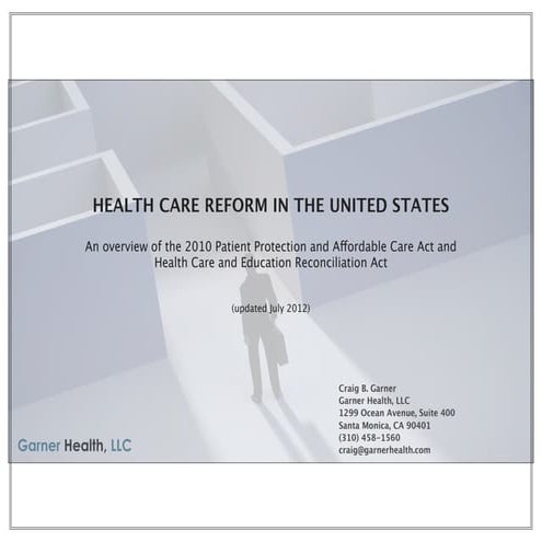 Health Care Reform in the United States | PDF