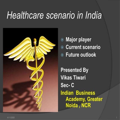 Healthcare Scenario In India