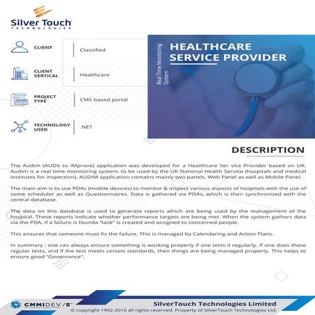 Healthcare software service provider - Silver Touch