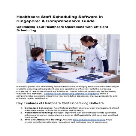Healthcare Staff Scheduling Software in Singapore_ A Comprehensive ...