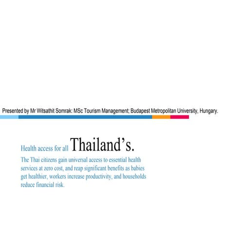 Health care system in thailand