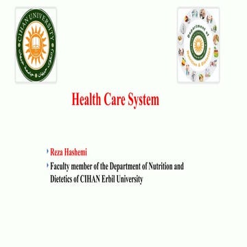 Health Care Systems in nutrition and dietetics