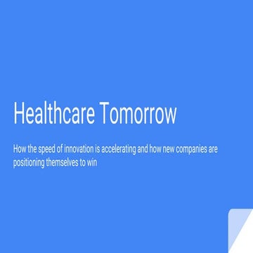 Thumbnail of Healthcare tomorrow