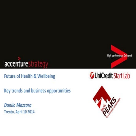 Future of Health & Wellbeing- Key trends and business opportunities