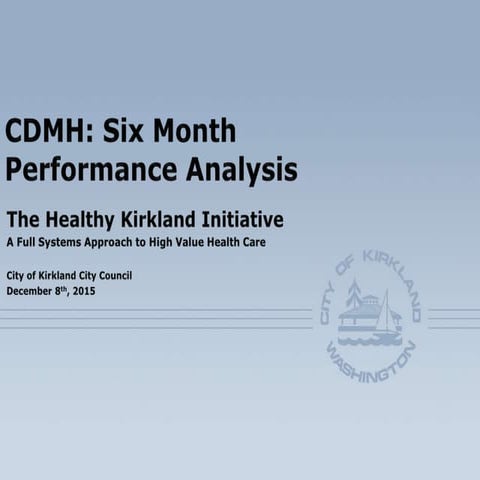 Health Rosetta Case Study - City of Kirkland, Washington