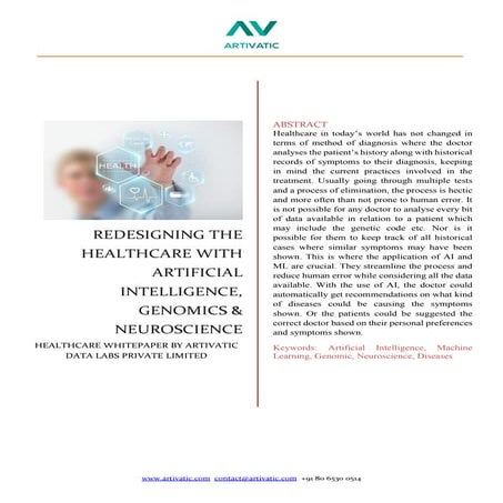 Redesigning the healthcare with artificial intelligence, genomics & neuroscience