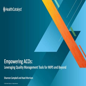 Empowering ACOs: Leveraging Quality Management Tools for MIPS and Beyond