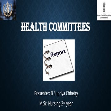 HEALTH COMMITTEES IN COMMUNITY HEALTH NURSING | PPTX