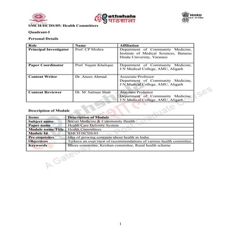 Health committees report | PDF